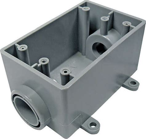 cantex rectangle pvc 1 gang electrical box|Cantex 18 cu in Rectangle PVC 1 gang Electrical Box Gray.